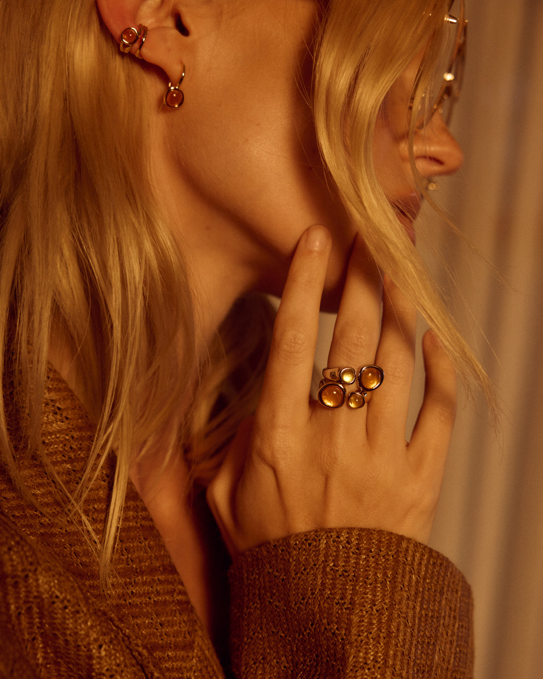 The Amber Honey Hook Earrings