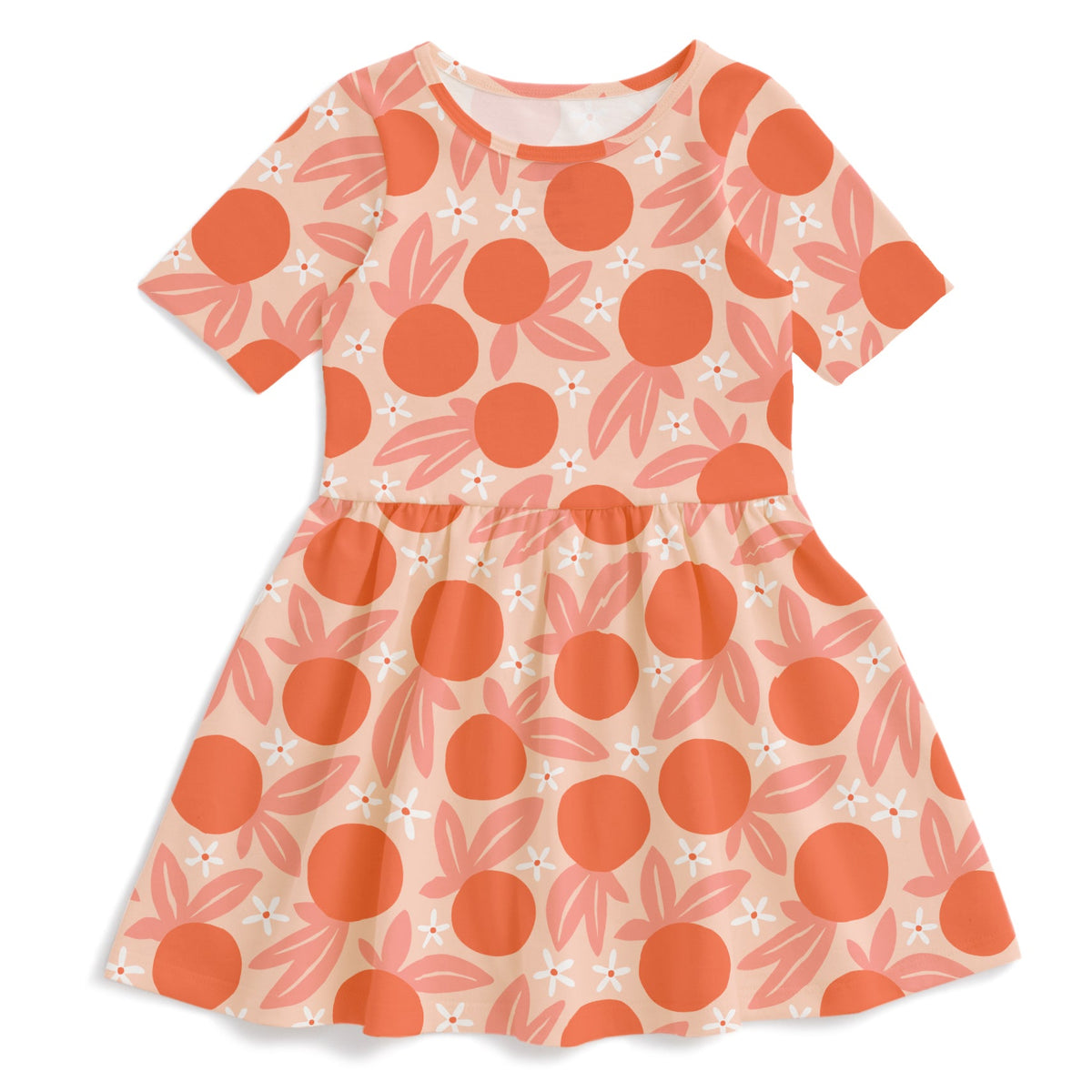 Alberta dress- blush clementines: Size 2T