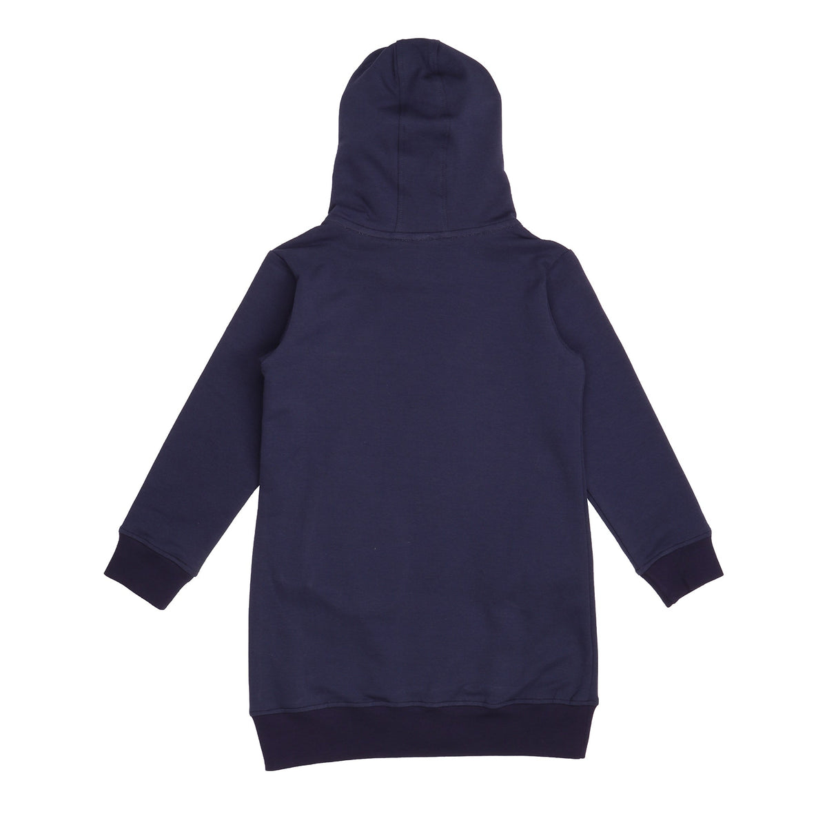Hooded sweatshirt dress- navy