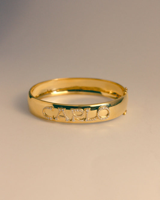 The Pave Initial Bangle