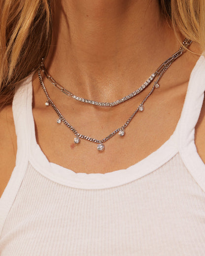 Ballier Chain Link Necklace- Silver