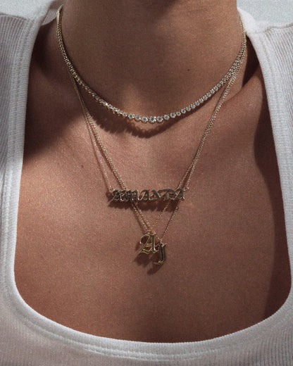 The Nameplate Necklace [Old English]