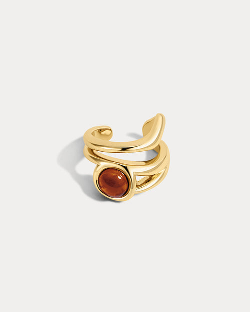 The Amber Honey Resin Ear Cuff