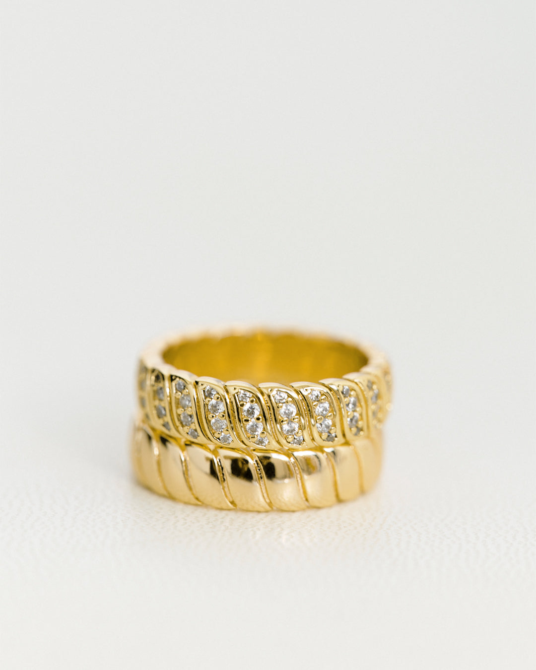 The Snake Chain Ring Set