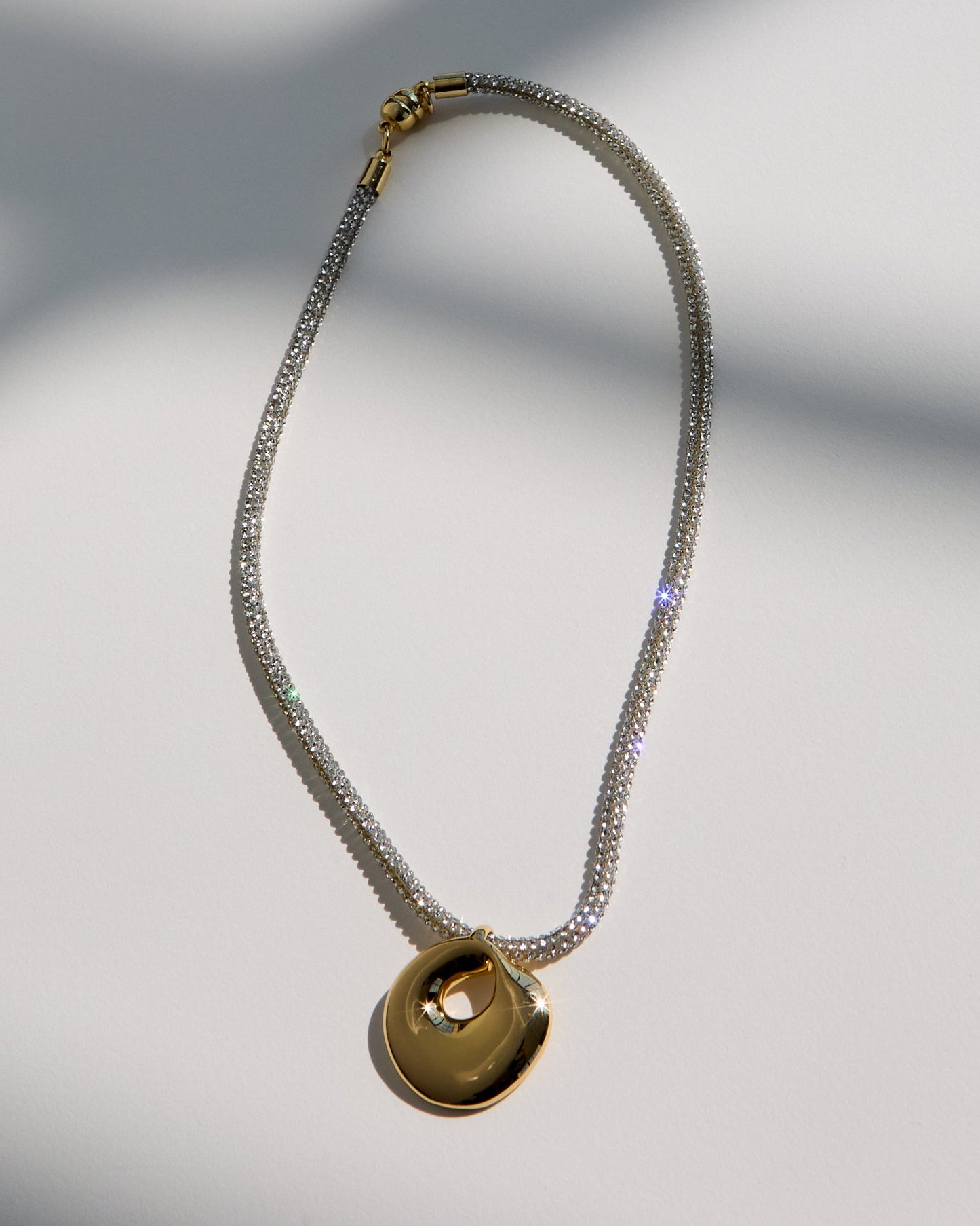 The Mercury Disc Sparkle Necklace