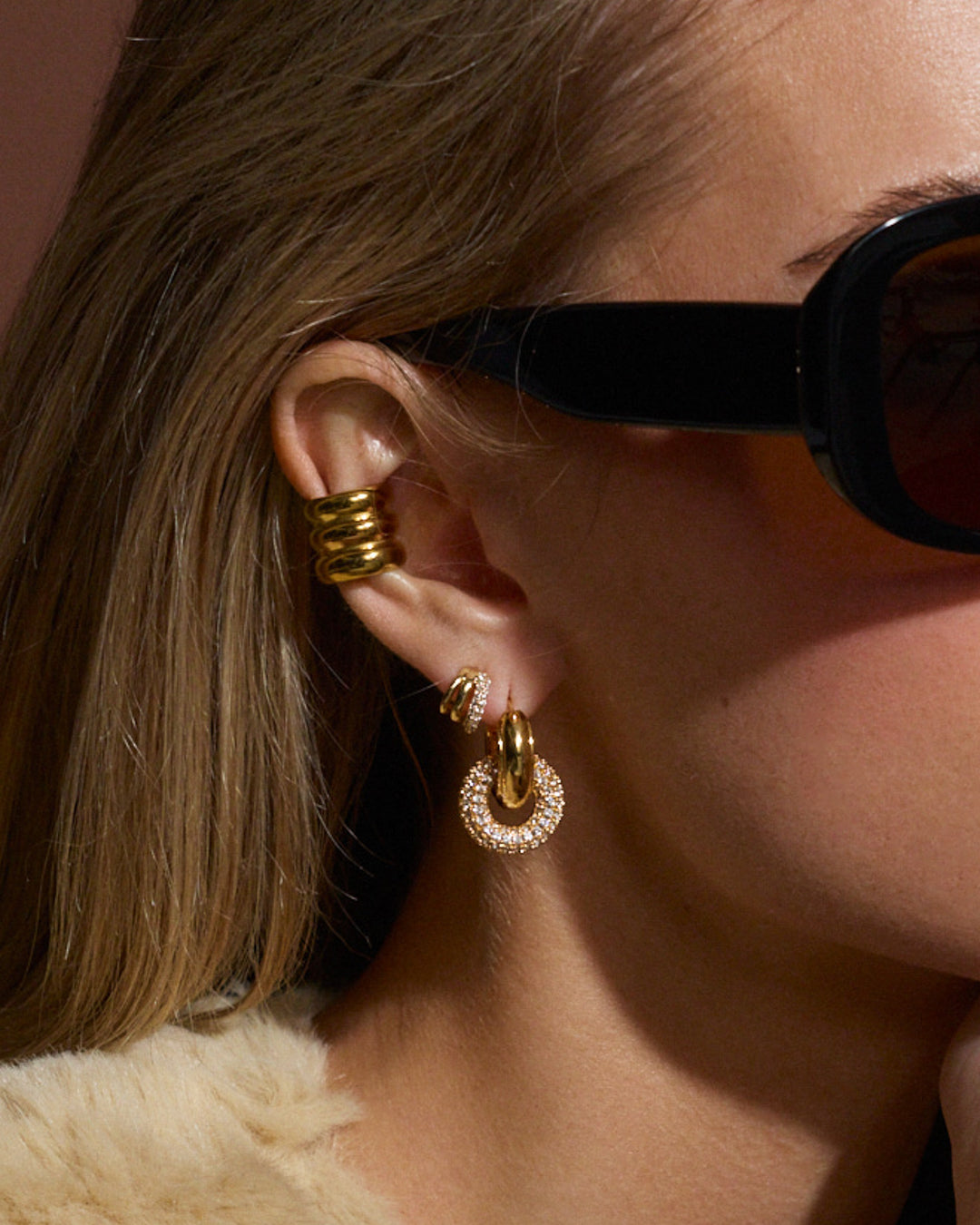 The Ridged Positano Ear Cuff Set- Silver