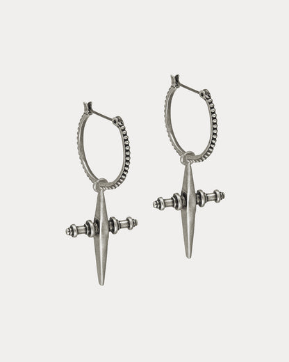 Cross Hoops- Silver (Ships Mid March)