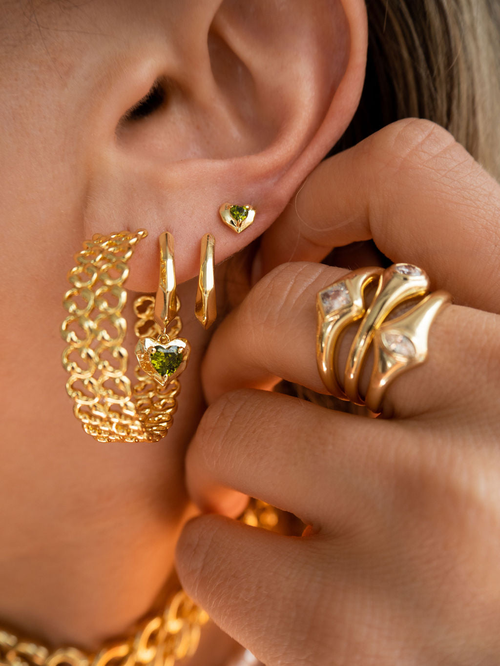 The Metal Lace Hoops