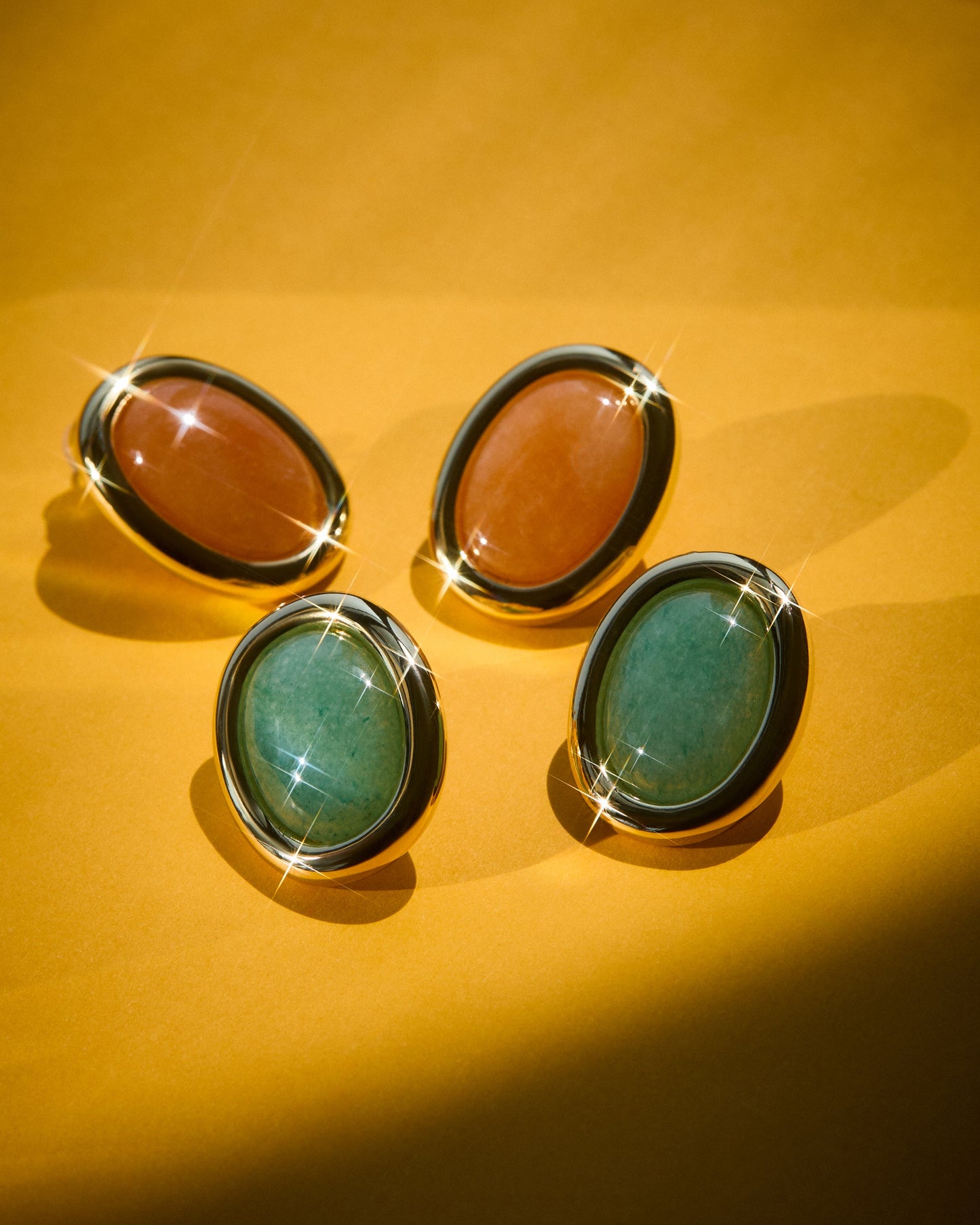 Sunset Stone Studs- Green