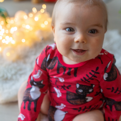Organic Cotton Long Sleeve Bodysuit - Red Fox: Size 0-3M (62)