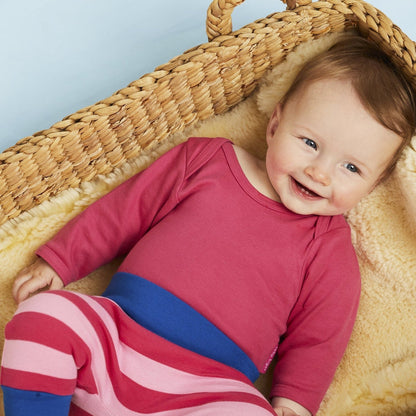 Basic long sleeve bodysuit- pink: Size 0-3M