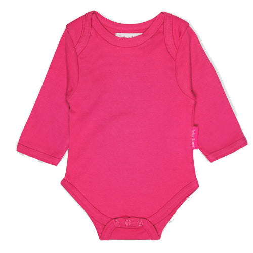 Basic long sleeve bodysuit- pink: Size 0-3M