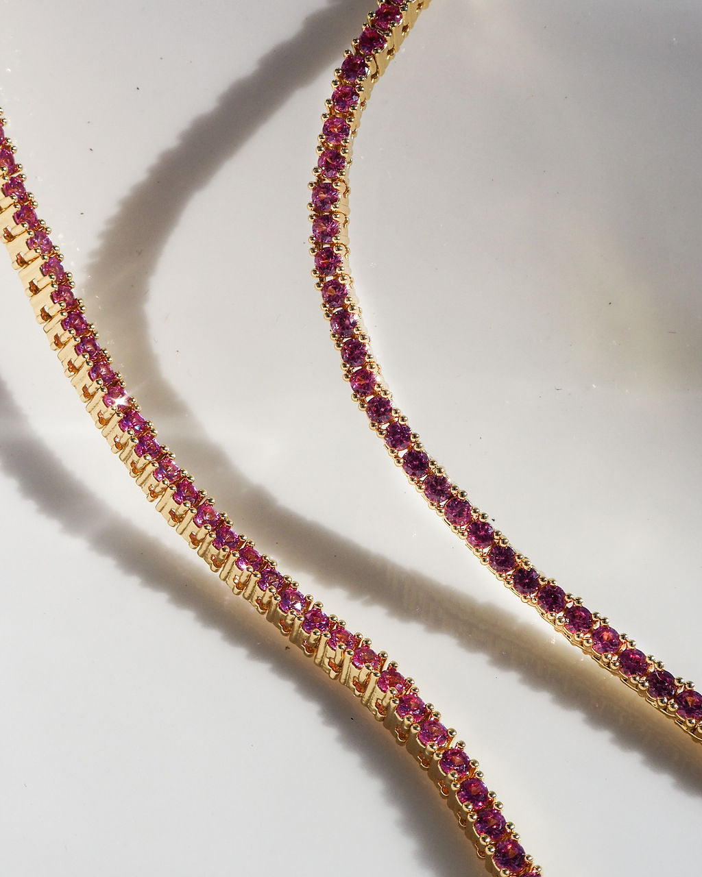 Mini Ballier Necklace- Pink- Gold