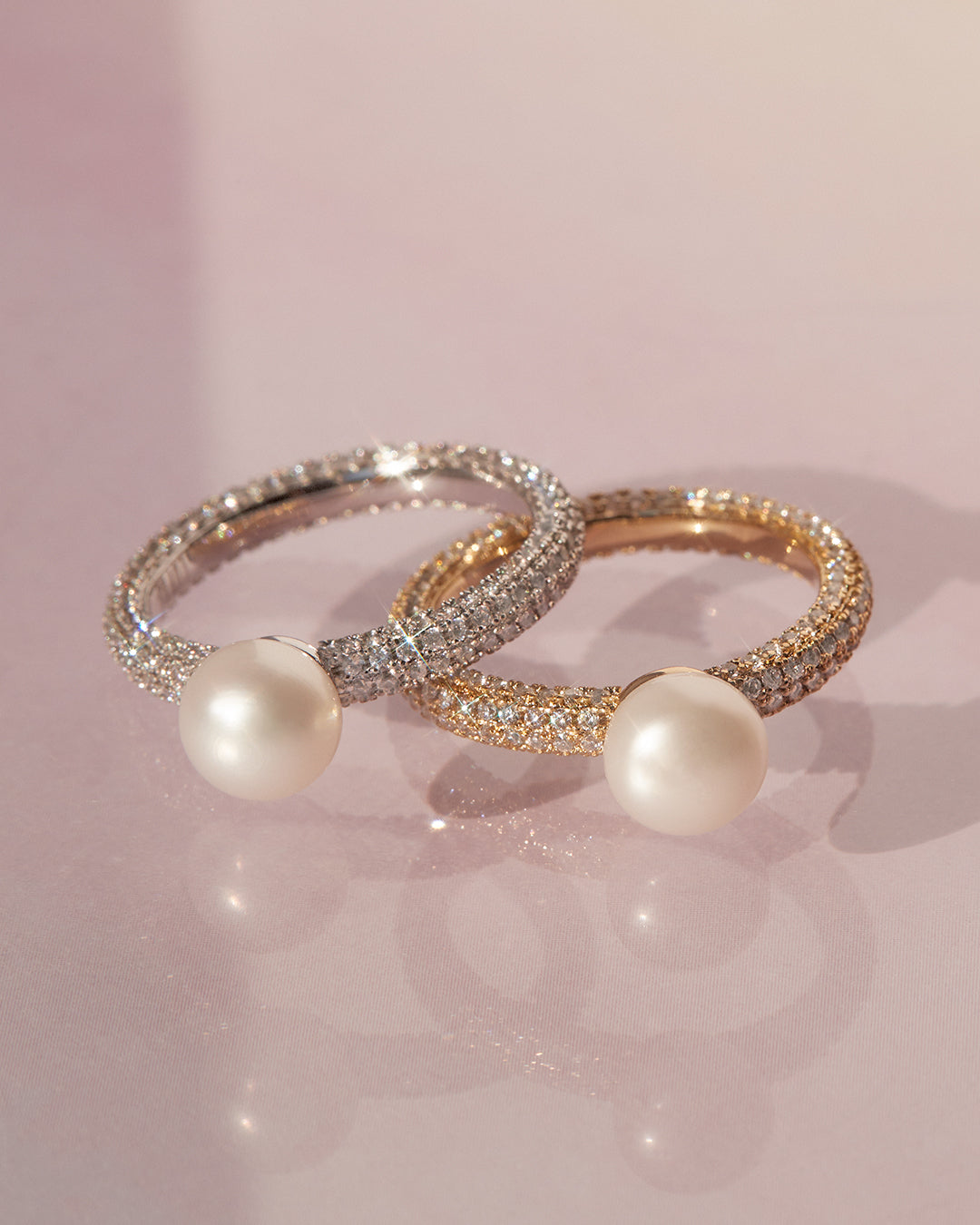 The Pearl Pave Amalfi Ring