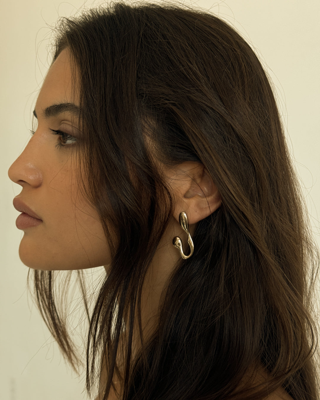 Goopy Letter Initial Earrings
