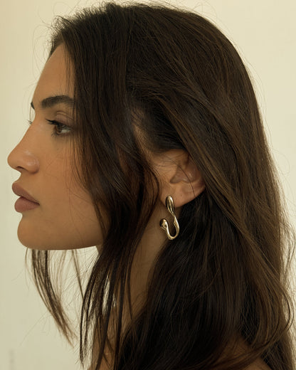 Goopy Letter Initial Earrings