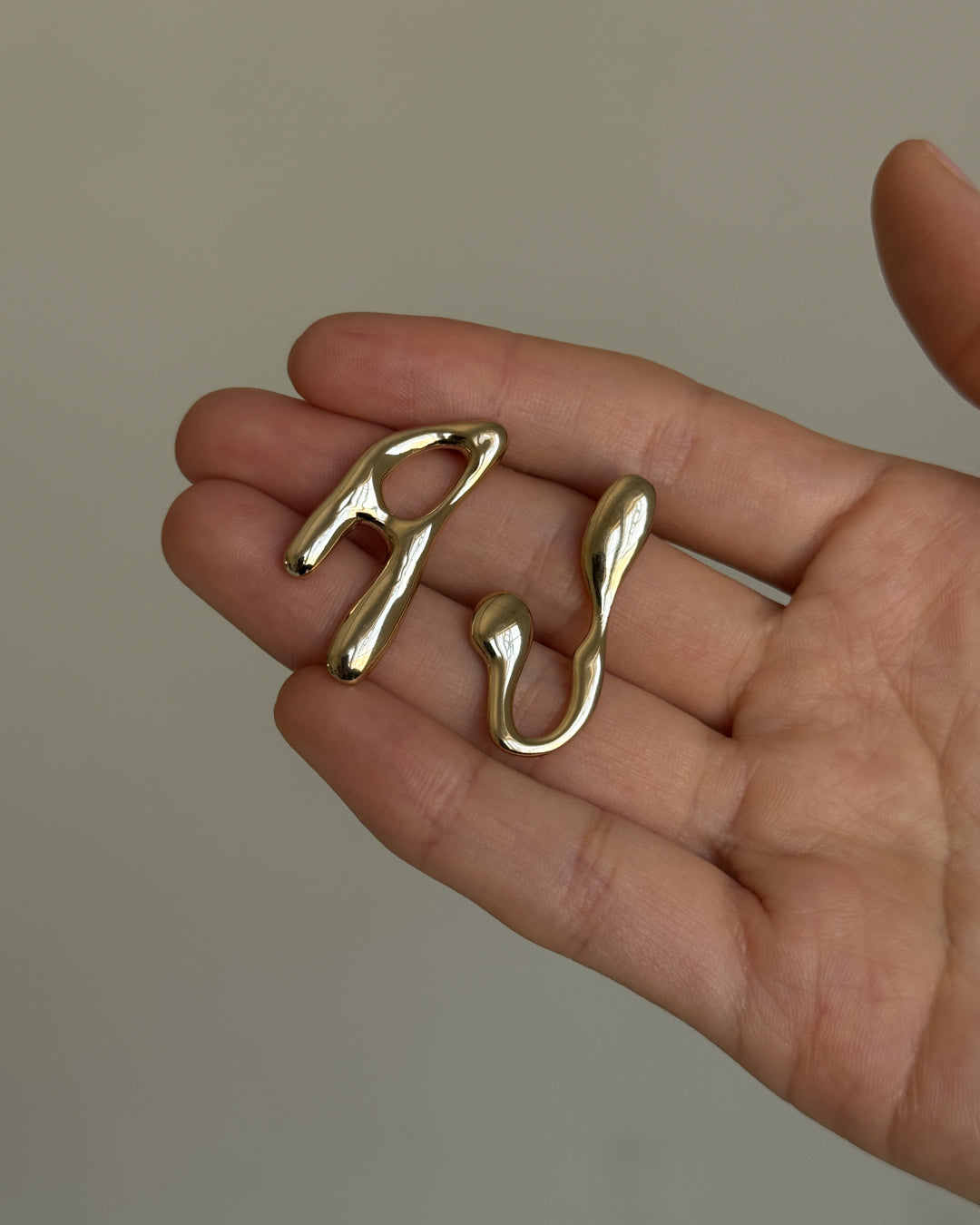 Goopy Letter Initial Earrings