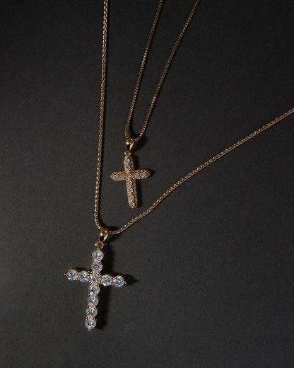 Coco Cross Necklace- Gold