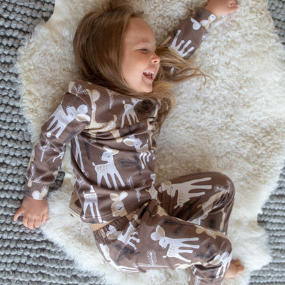 Rusko pajamas- choco/latte bambi