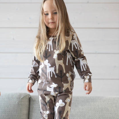 Rusko pajamas- choco/latte bambi