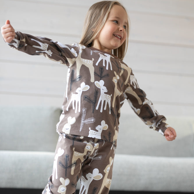 Rusko pajamas- choco/latte bambi