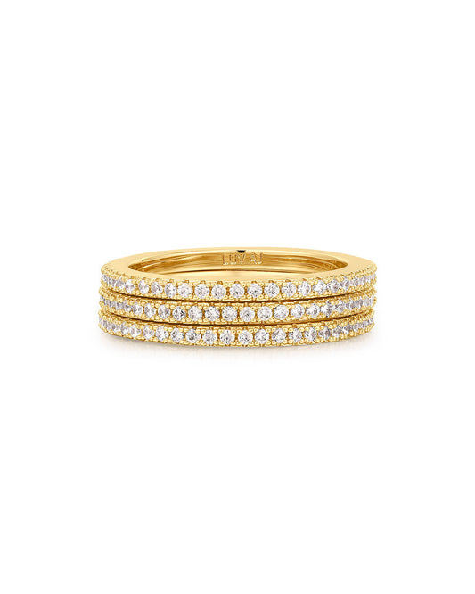 The Classic Pave Bands Set