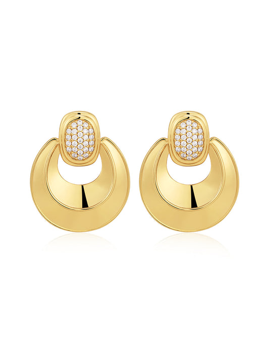 The Pave Doorknocker Hoops