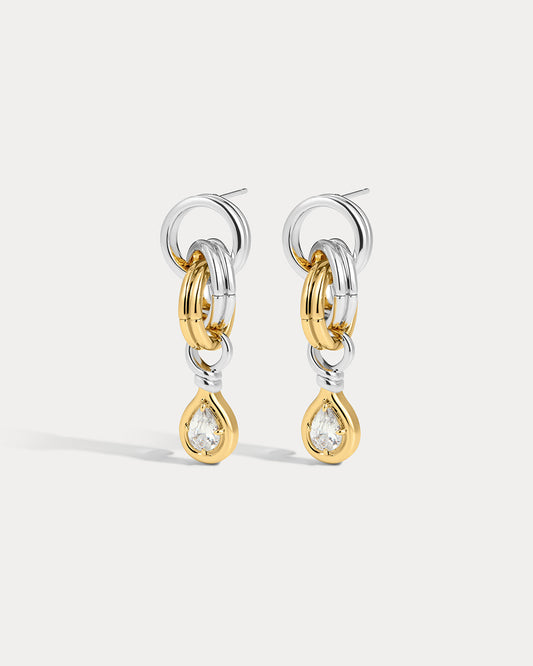 The Georgia Stone Twisted Studs- Silver