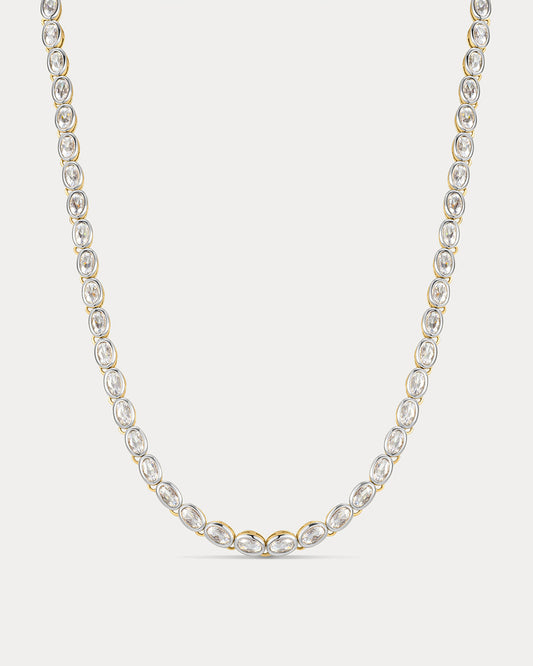 The Palais Tennis Necklace-Gold