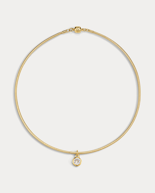 The Georgia Stone Omega Necklace- Gold