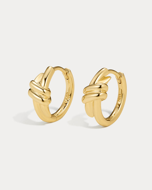 The Margaux Knot Hoops- Gold