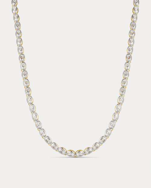 The Palais Tennis Necklace-Silver