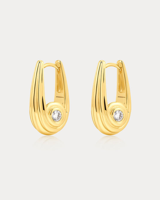 Wave Bezel Hoops