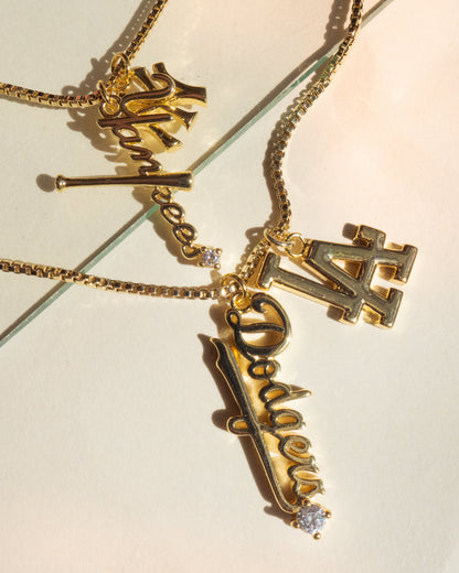 The MLB Layered Nameplate Necklace