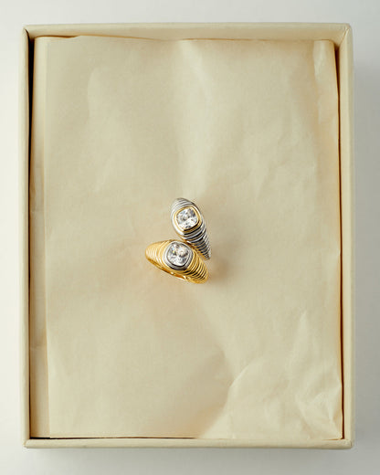 The Georgia Stone Signet Ring- Silver