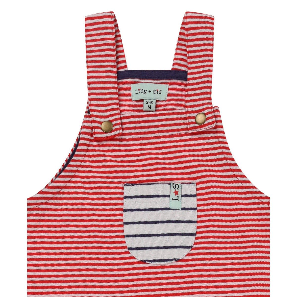 Red jersey stripe overalls: Size 3-6M