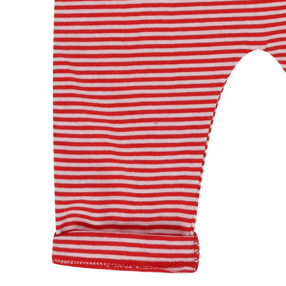 Red jersey stripe overalls: Size 3-6M