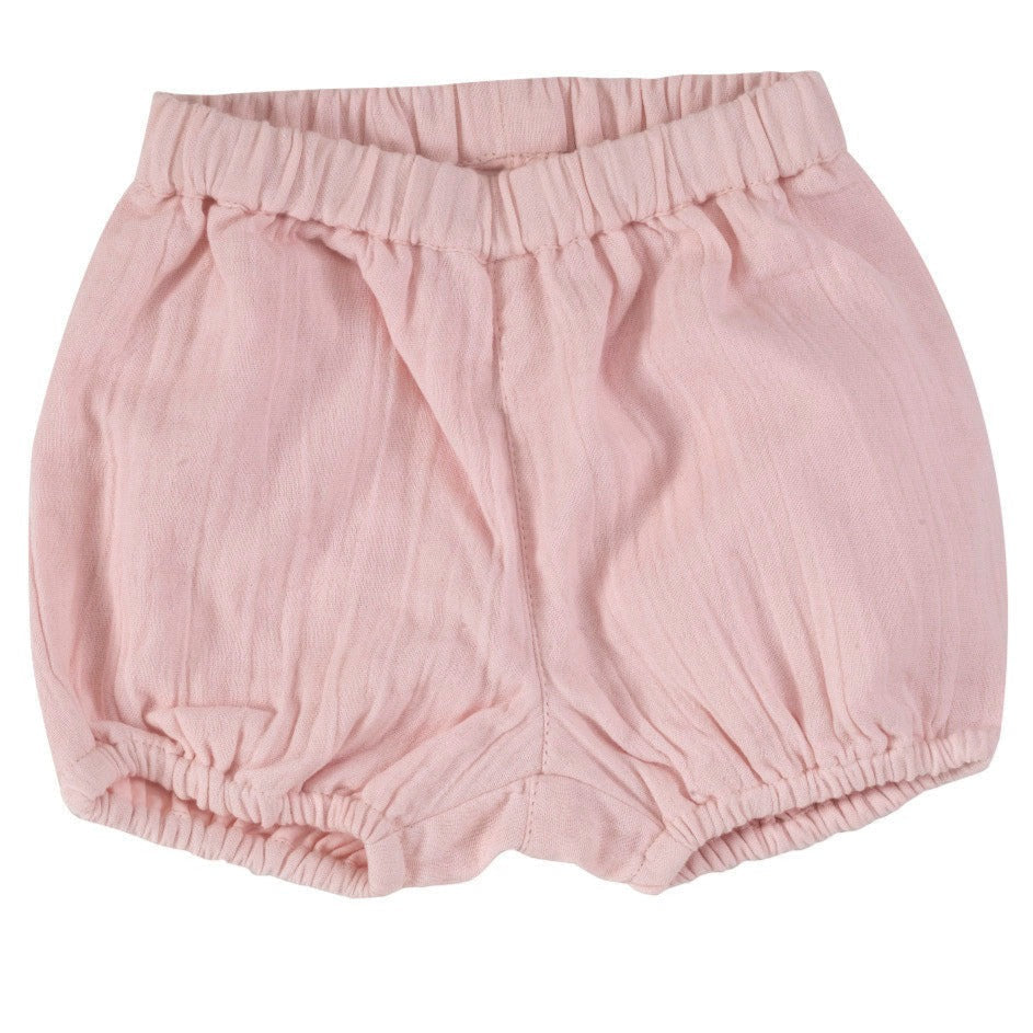 Muslin bloomers- pink: Size 3-6M