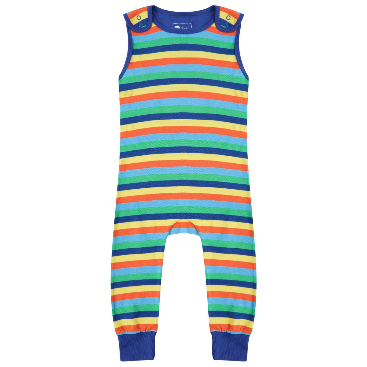 Dungarees- rainbow stripe: Size 3-6M