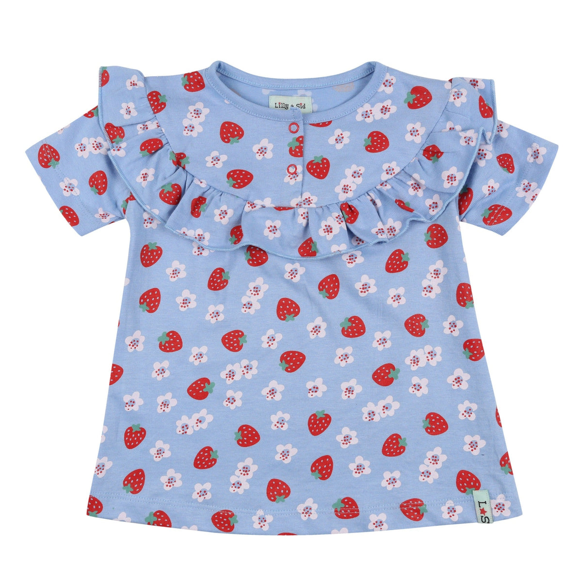 Strawberry stripe frill legging set: Size 3-6M