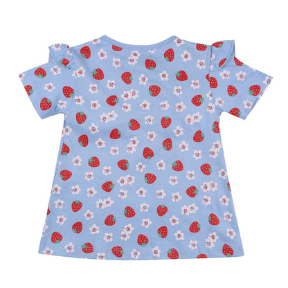 Strawberry stripe frill legging set: Size 3-6M