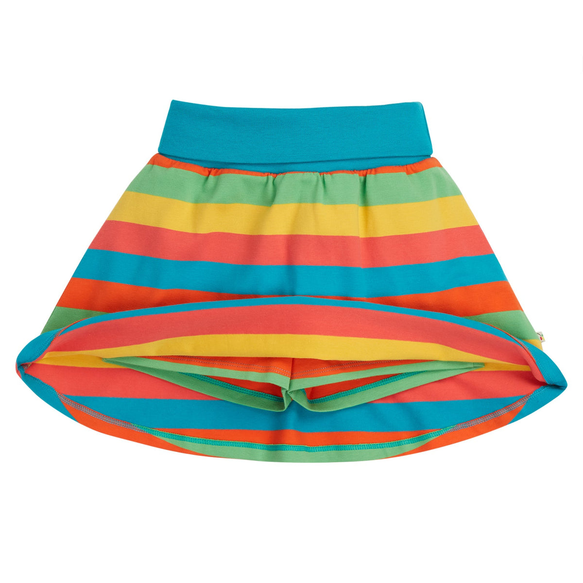 Organic Cotton Skort - Rainbow Stripe: Size 18-24M
