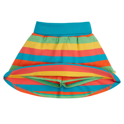 Organic Cotton Skort - Rainbow Stripe: Size 18-24M